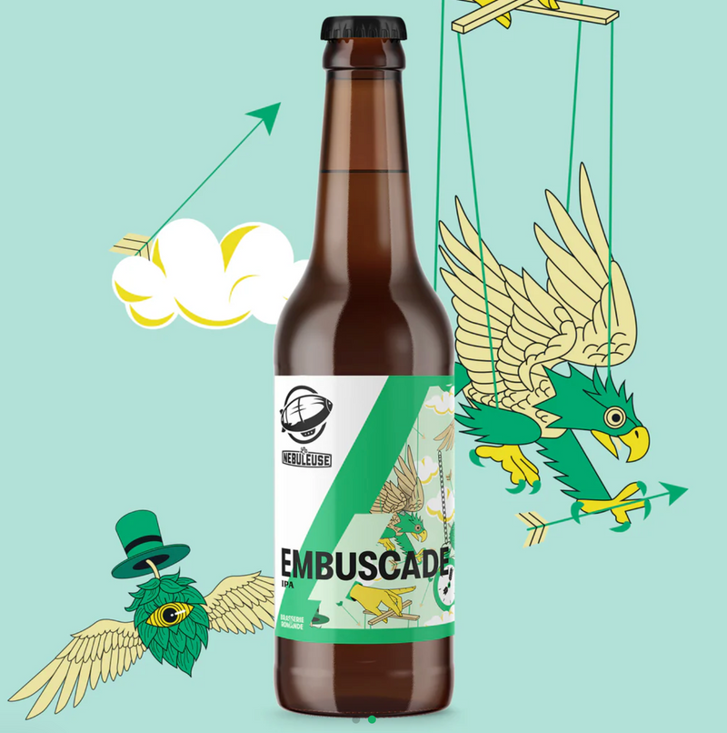 La Nébuleuse "Embuscade", Bière IPA Artisanale Suisse, Pression 3 Décilitres