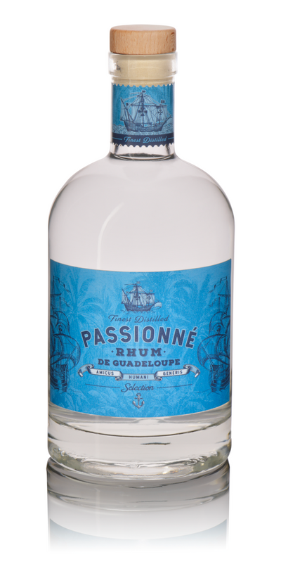 Rhum Passionné Blanc, Distillé à la Guadeloupe, 70cl