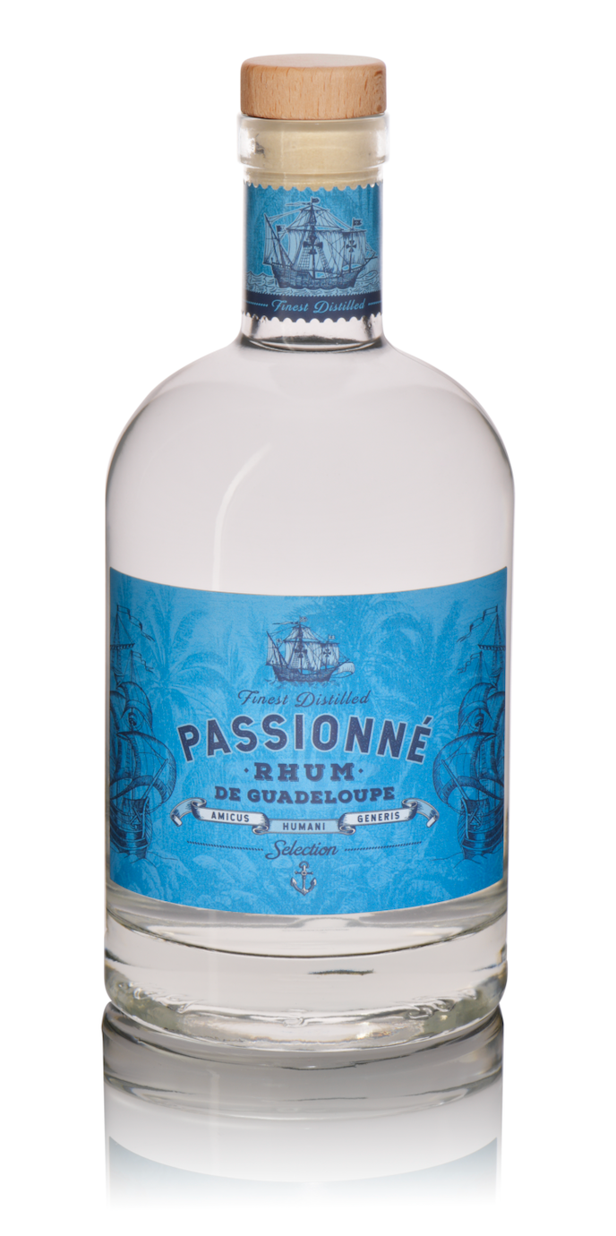 Rhum Passionné Blanc, Distillé à la Guadeloupe, 70cl